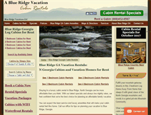 Tablet Screenshot of ablueridgevacation.com